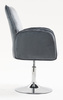 FOTEL HR280N GRAFITOWY WELUR CHROMOWANA PODSTAWA