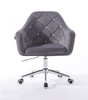 FOTEL HR830CK GRAFITOWY WELUR