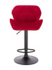 FOTEL HR111W CZERWONY WELUR PODSTAWA CZARNY MAT