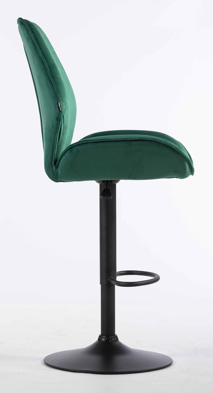 FOTEL HR350W BUTELKOWA ZIELEŃ WELUR CZARNA PODSTAWA