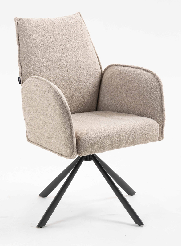 FOTEL HR280 LATTE BARANEK CZARNY PAJĄK 