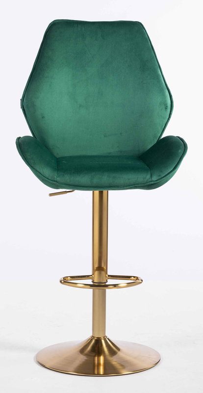 FOTEL HR350W BUTELKOWA ZIELEŃ WELUR ZŁOTA PODSTAWA