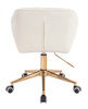 FOTEL HR111K KREMOWY BARANEK ZŁOTA PODSTAWA