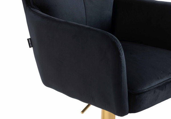 HOKER HR250W CZARNY WELUR  ZŁOTA PODSTAWA