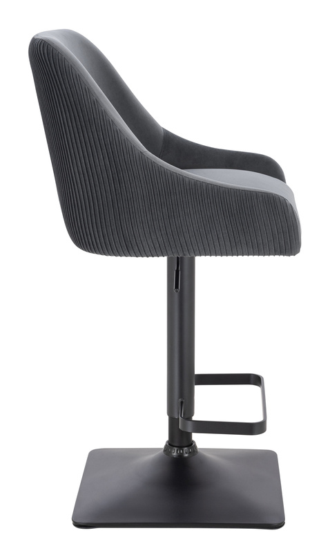 FOTEL HR920KW GRAFITOWY WELUR CZARNA PODSTAWA