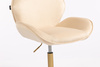FOTEL HR350N KREMOWY WELUR ZŁOTA PODSTAWA