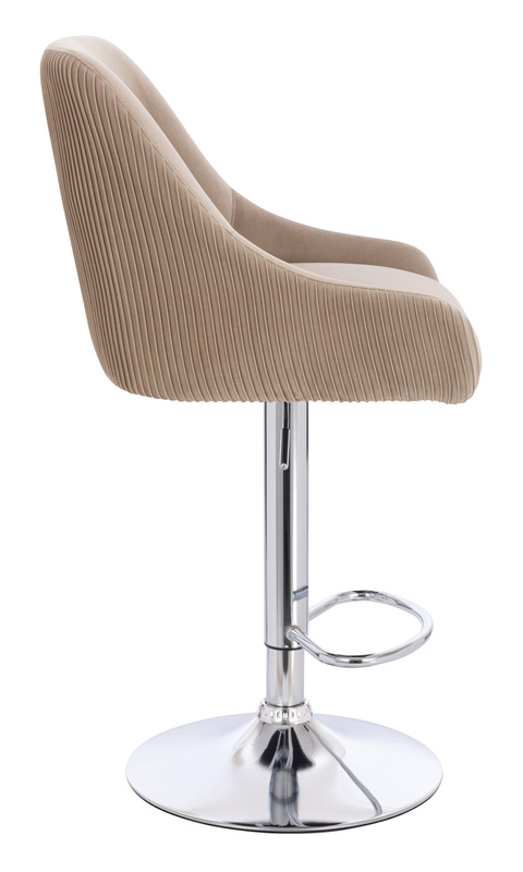 FOTEL HR920W LATTE WELUR CHROMOWANA PODSTAWA