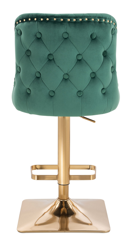 FOTEL HR940KW BUTELKOWA ZIELEŃ WELUR ZŁOTA PODSTAWA