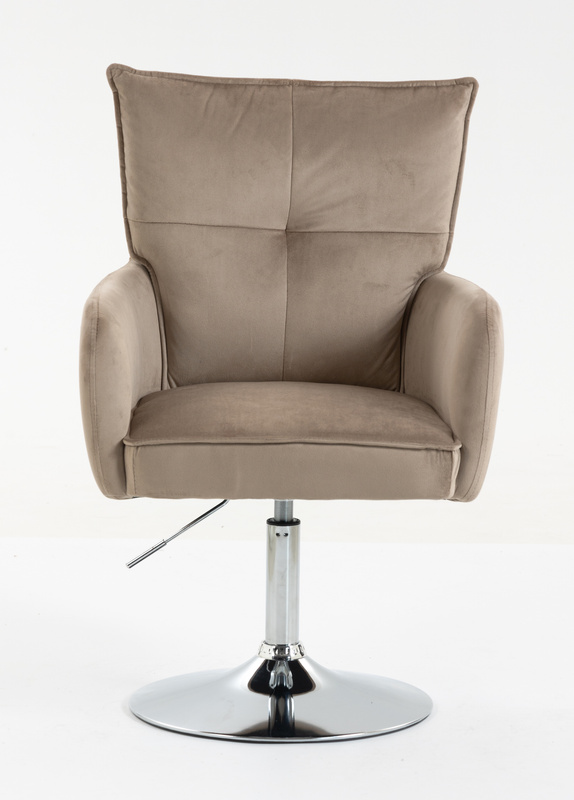 HOKER HR250N LATTE WELUR  CHROMOWANA PODSTAWA