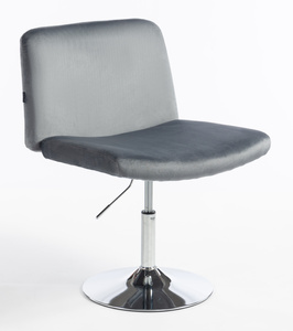 HOKER HR150N GRAFITOWY WELUR CHROMOWANA PODSTAWA