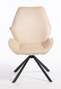 FOTEL HR350 PAJĄK KREMOWY WELUR CZARNA PODSTAWA