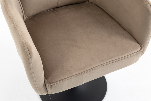 HOKER HR250N LATTE WELUR  CZARNA PODSTAWA