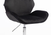 FOTEL HR350K CZARNY WELUR CHROMOWANA PODSTAWA