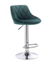 FOTEL HR1054W CHROM BUTELKOWA ZIELEŃ WELUR