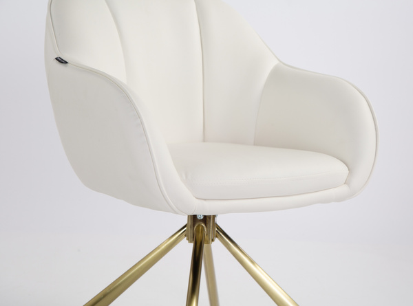 FOTEL HR2055 BIAŁY ZŁOTY PAJĄK