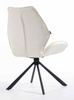 FOTEL HR350 PAJĄK KREMOWY BARANEK CZARNA PODSTAWA