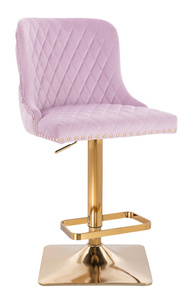 FOTEL HR940KW WRZOSOWY WELUR ZŁOTA PODSTAWA