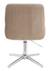 FOTEL HR920CROSS LATTE WELUR CHROMOWANA PODSTAWA