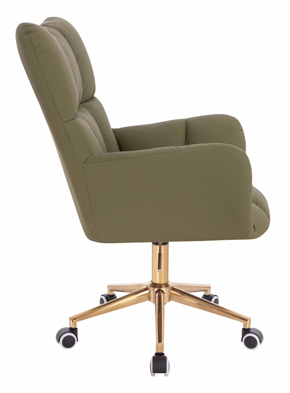 HOKER HR650K KHAKI EKOSKÓRA PREMIUM SOFT ZŁOTA PODSTAWA