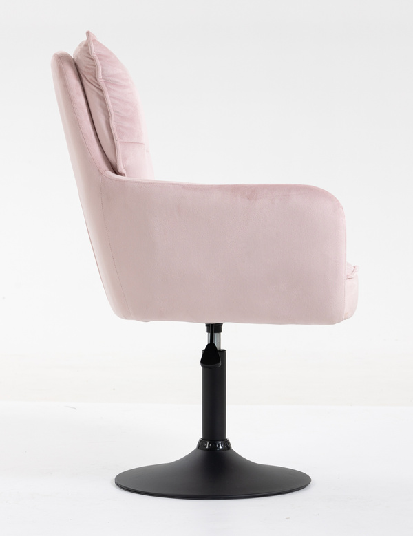 HOKER HR250N PUDROWY RÓŻ WELUR  CZARNA PODSTAWA