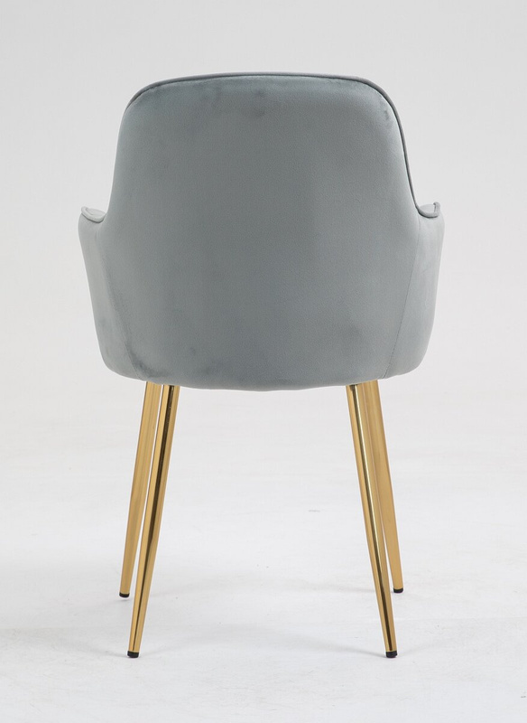 FOTEL HR2022  STALOWY WELUR