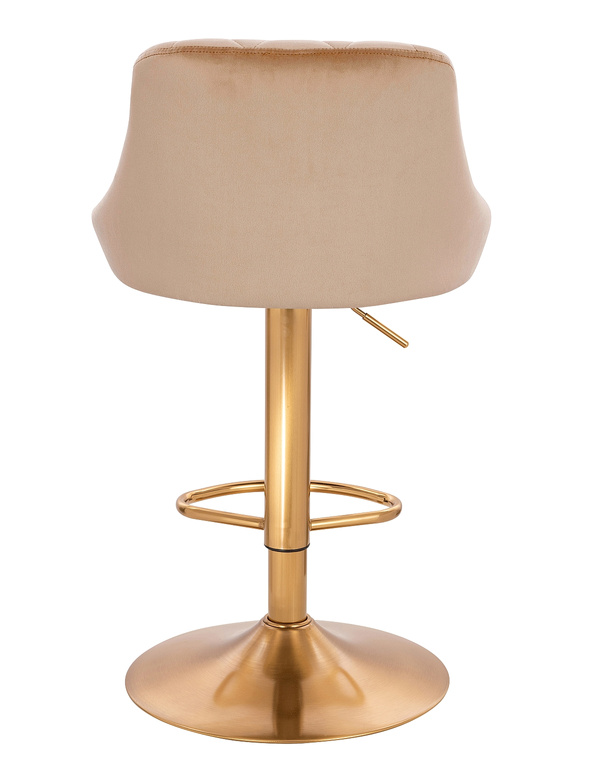 FOTEL HR1054W LATTE WELUR ZŁOTA PODSTAWA