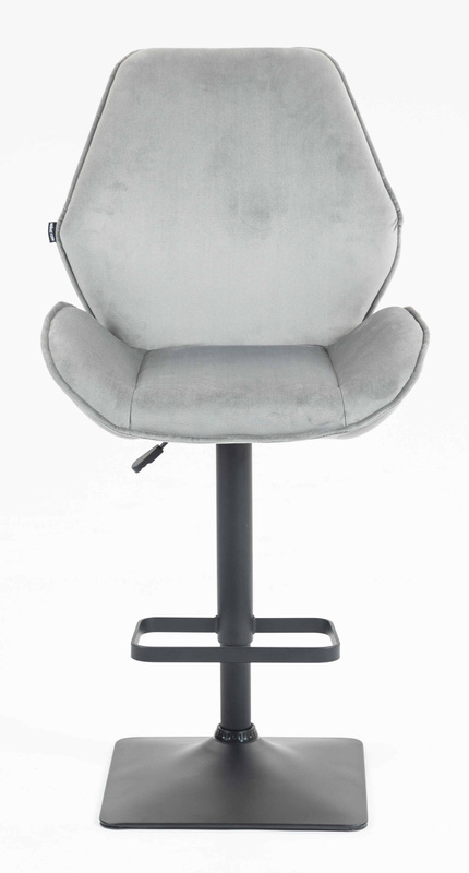 FOTEL HR350KW STALOWY WELUR CZARNA PODSTAWA