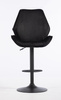 FOTEL HR350W CZARNY WELUR CZARNA PODSTAWA