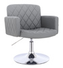 FOTEL HR802N SZARY CHROMOWANA PODSTAWA