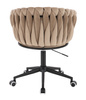 FOTEL HR750K LATTE WELUR CZARNA PODSTAWA