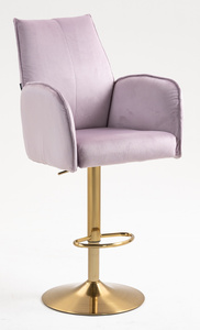 FOTEL HR280W WRZOSOWY WELUR ZŁOTA PODSTAWA