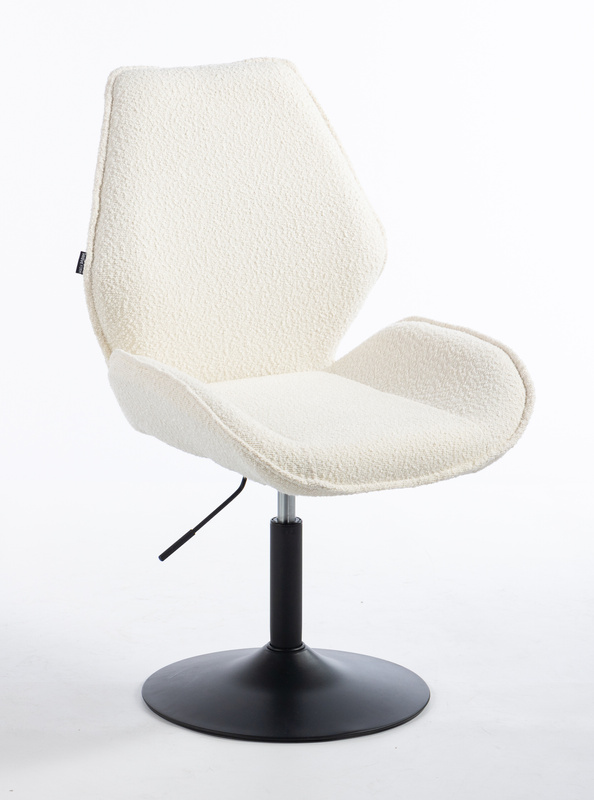 FOTEL HR350N KREMOWY BARANEK CZARNA PODSTAWA