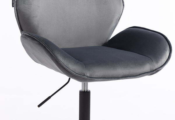 FOTEL HR350K GRAFITOWY WELUR CZARNA PODSTAWA