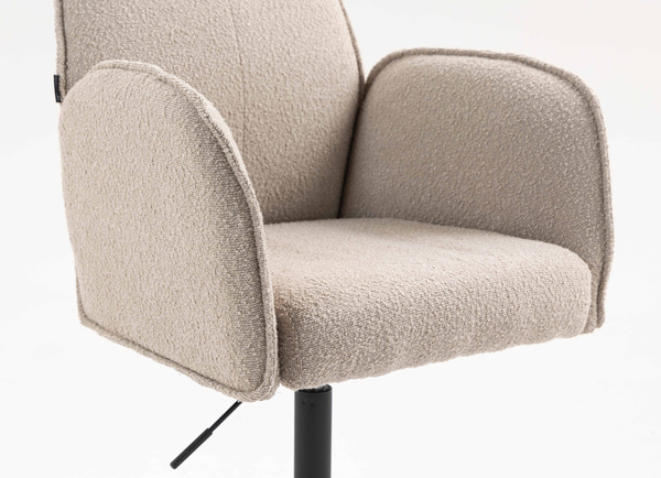 FOTEL HR280K LATTE BARANEK CZARNA PODSTAWA