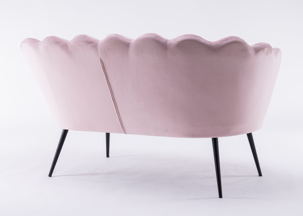 SOFA FREY PUDROWY RÓŻ CZARNE NOGI