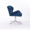 FOTEL HR111CROSS CIEMNE MORZE WELUR