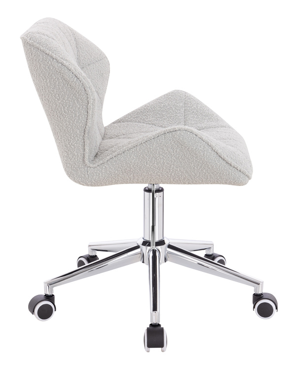 FOTEL HR111K SZARY BARANEK CHROMOWANA PODSTAWA