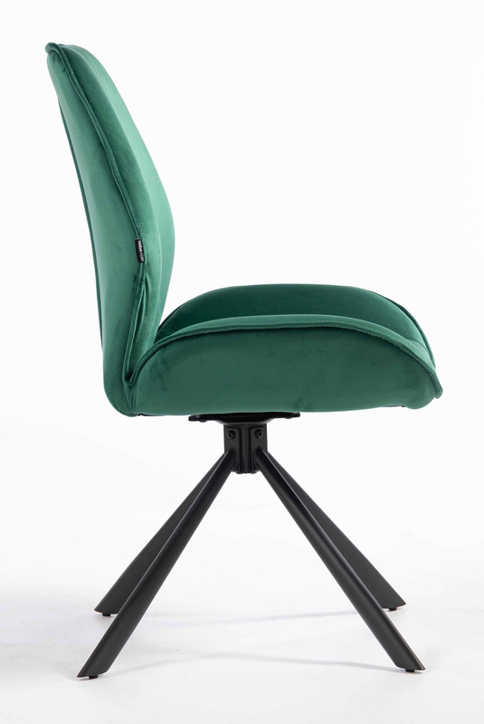 FOTEL HR350 PAJĄK BUTELKOWA ZIELEŃ WELUR CZARNA PODSTAWA