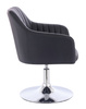 FOTEL HR190N CZARNY CHROMOWANA PODSTAWA