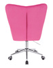 FOTEL HR650K MALINOWY WELUR CHROMOWANA PODSTAWA