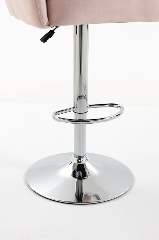 HOKER HR250W PUDROWY RÓŻ WELUR  CHROMOWANA PODSTAWA