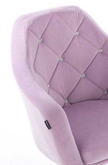 FOTEL HR830 WRZOSOWY WELUR ZŁOTA PODSTAWA