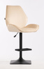 FOTEL HR350KW KREMOWY WELUR CZARNA PODSTAWA