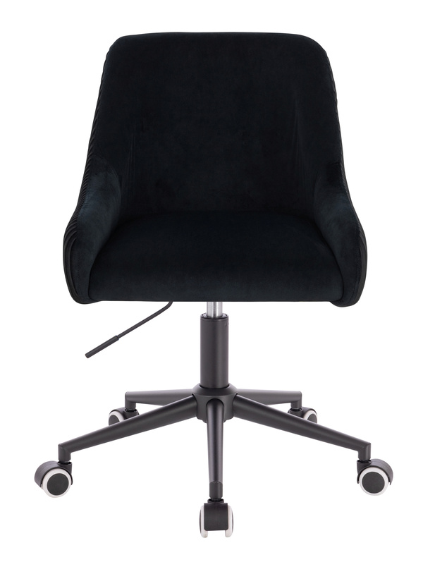 FOTEL HR920K CZARNY WELUR CZARNA PODSTAWA