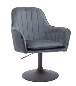 FOTEL HR2022N GRAFIT WELUR CZARNA PODSTAWA