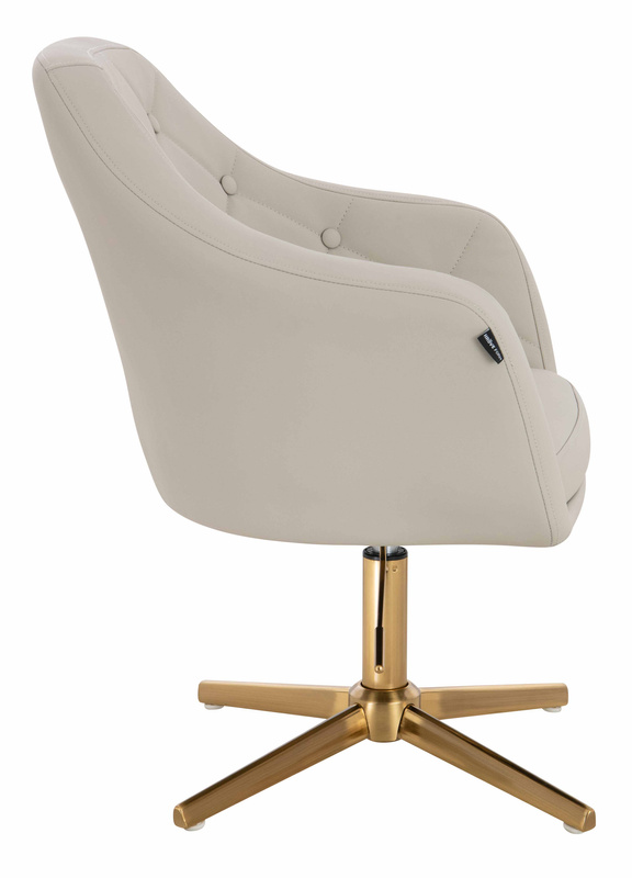 HOKER HR831CROSS ECRU EKOSKÓRA PREMIUM SOFT ZŁOTA PODSTAWA