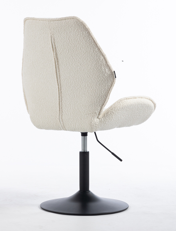 FOTEL HR350N KREMOWY BARANEK CZARNA PODSTAWA