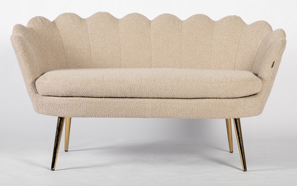 SOFA FREY LATTE BARANEK ZŁOTE NOGI