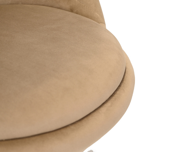FOTEL HR948K LATTE WELUR CHROMOWANA PODSTAWA