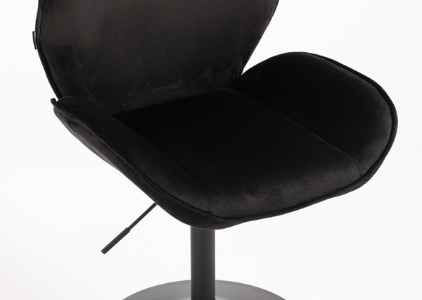 FOTEL HR350N CZARNY WELUR CZARNA PODSTAWA